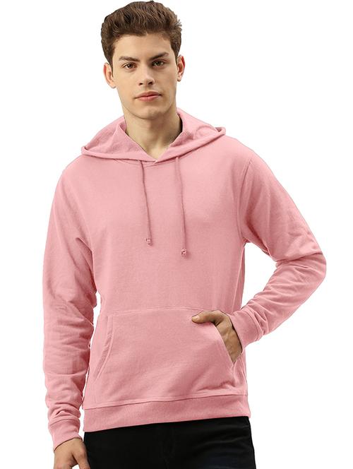 men solid long sleeve hooded sweatshirt - 21584077 - Very Small Image - 1