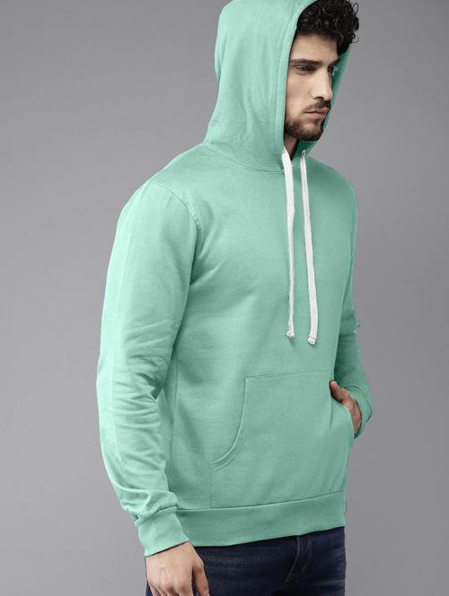 men solid long sleeve hooded sweatshirt - 21584110 - Very Small Image - 1