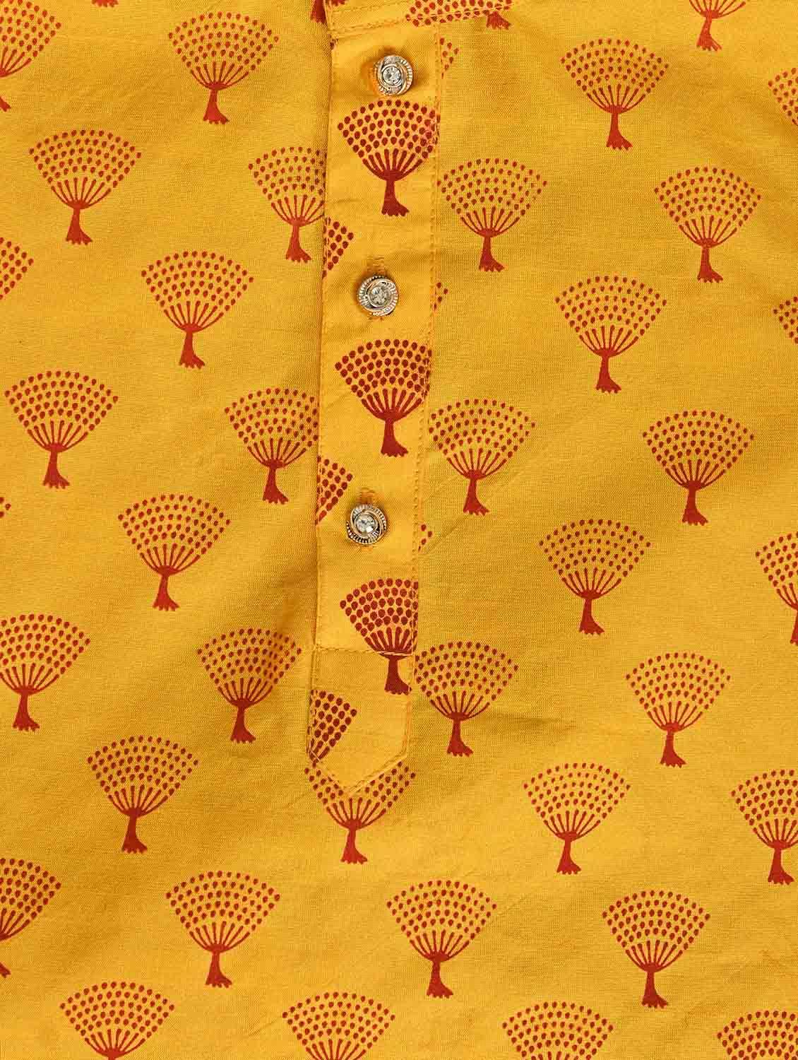boys printed mandarin neck kurta pyjama set - 21585410 - Zoom Image - 4