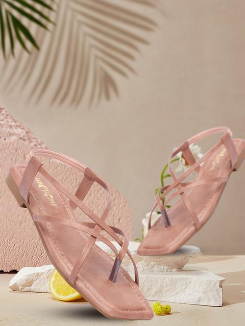 women solid back strap flat sandal - 21586311 - Very Small Image - 1