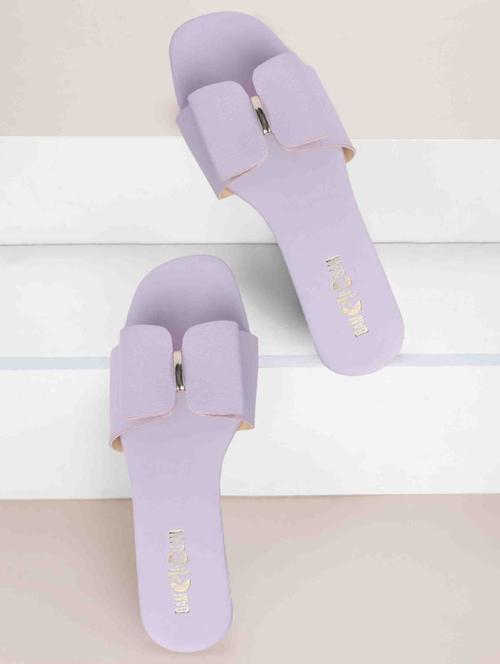 women solid slip on flat sandal - 21586355 - Very Small Image - 1