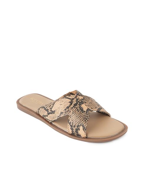 women beige slip on sandal - 21586472 - Very Small Image - 1