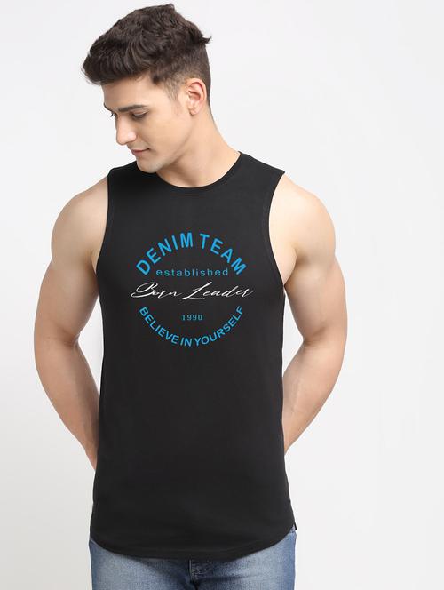 men round neck printed vest - 21586641 - Very Small Image - 1