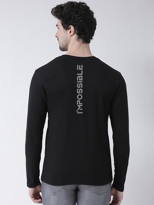 men v-neck back print t-shirt - 21586647 - Very Small Image - 1