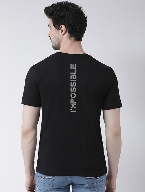 men v-neck back print t-shirt - 21586651 - Very Small Image - 1