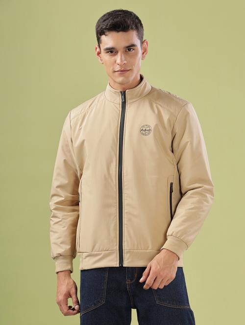 men solid long sleeve bomber jacket - 21586709 - Very Small Image - 1