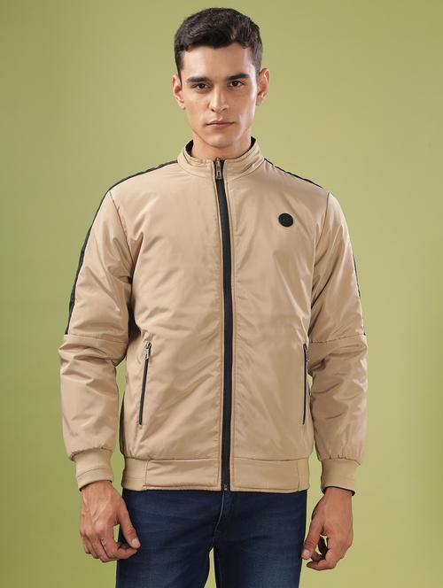 men solid long sleeve bomber jacket - 21586717 - Very Small Image - 1