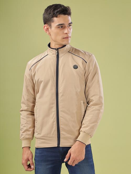 men solid long sleeve bomber jacket - 21586725 - Very Small Image - 1