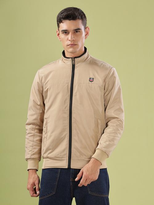 men solid long sleeve bomber jacket - 21586729 - Very Small Image - 1