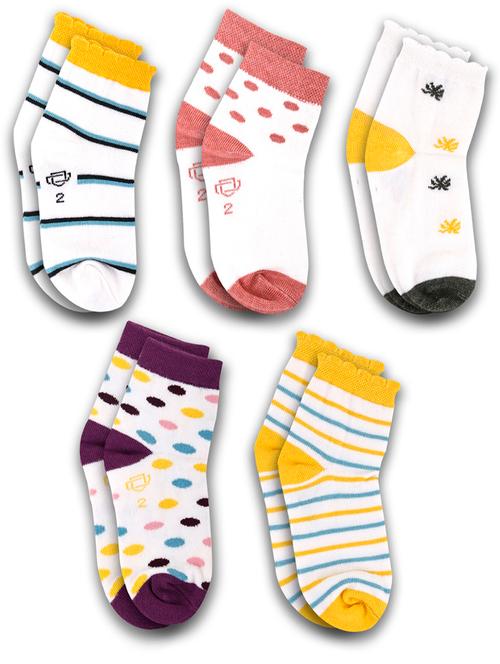 kids pack of 5 ankle length socks - 21589139 - Very Small Image - 1