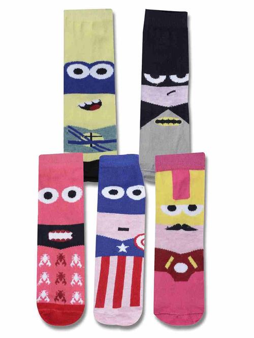 Kids Pack Of 5 Ankle Length Socks - 21589149 - Very Small Image - 1