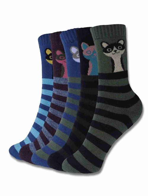 kids pack of 5 above ankle length socks - 21589196 - Very Small Image - 1