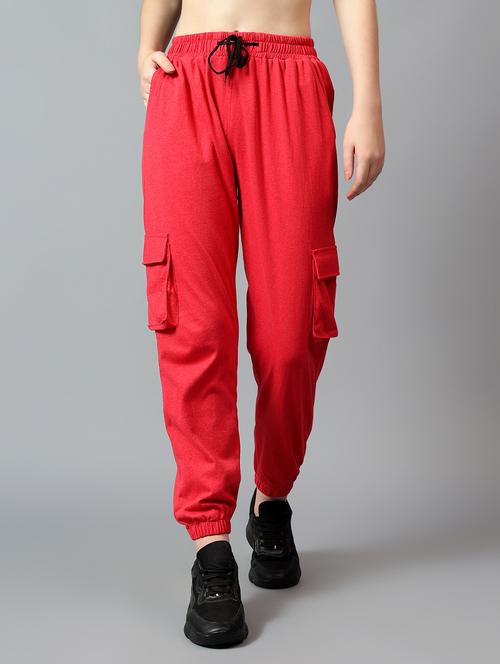 women red solid cargo - 21589588 - Very Small Image - 1