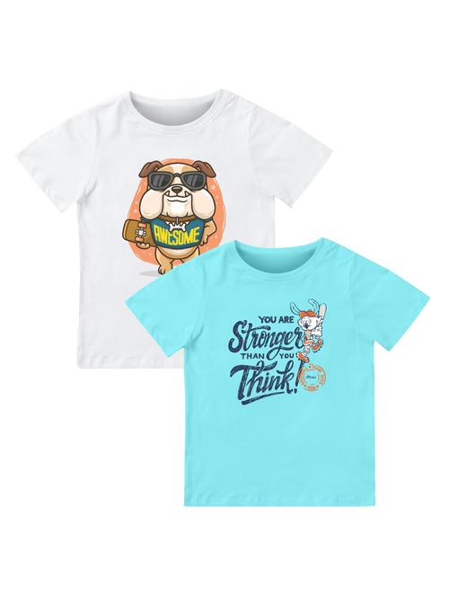 boys pack of 2 front print t-shirt - 21589617 - Very Small Image - 1