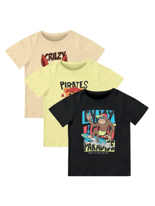 boys pack of 3 printed combo t-shirt - 21589627 - Very Small Image - 1