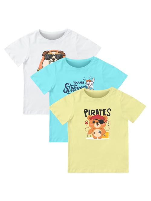 boys pack of 3 printed combo t-shirt - 21589652 - Very Small Image - 1