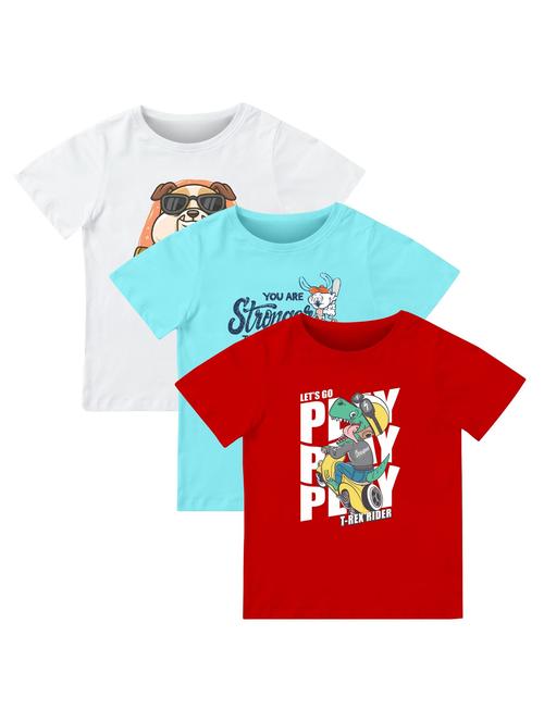 boys pack of 3 printed combo t-shirt - 21589668 - Very Small Image - 1