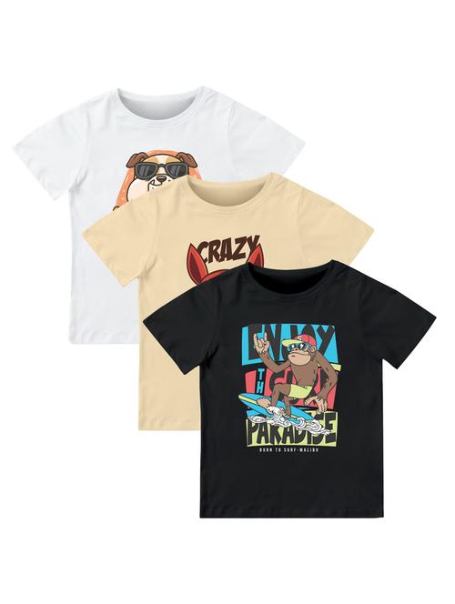 boys pack of 3 printed combo t-shirt - 21589679 - Very Small Image - 1