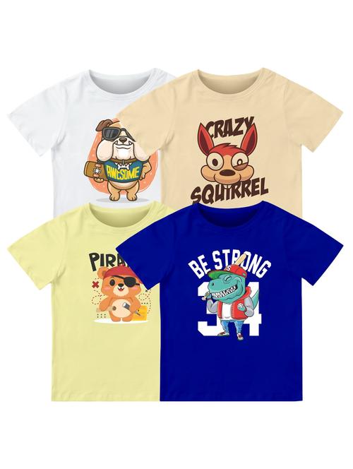 boys pack of 4 printed combo t-shirt - 21589705 - Very Small Image - 1