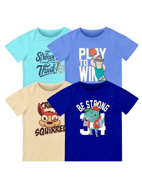 boys pack of 4 printed combo t-shirt - 21589715 - Very Small Image - 1