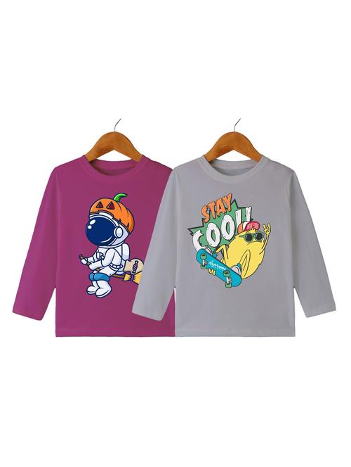 kids pack of 2 round neck t-shirt - 21589758 - Very Small Image - 1