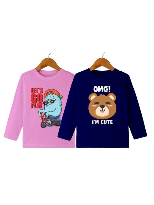 boys pack of 2 printed round neck long sleeve t-shirts - 21589765 - Very Small Image - 1