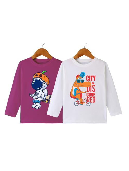 kids pack of 2 round neck t-shirt - 21589780 - Very Small Image - 1