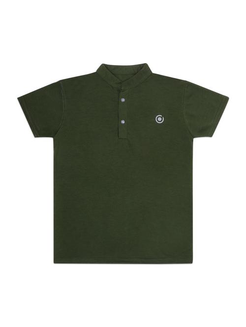 boys plain mandarin neck short sleeve t-shirts - 21589998 - Very Small Image - 1