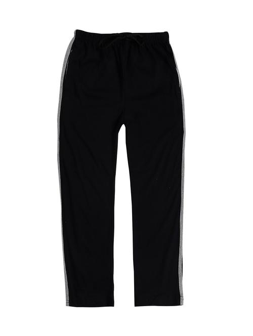 boys black cotton blend casual track wear - 21590703 - Very Small Image - 1