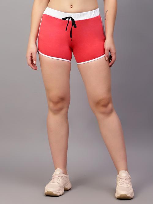 women solid tapered shorts - 21590760 - Very Small Image - 1