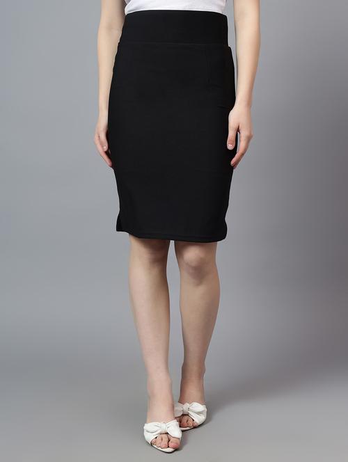 women black solid pencil skirts skirt - 21590978 - Very Small Image - 1