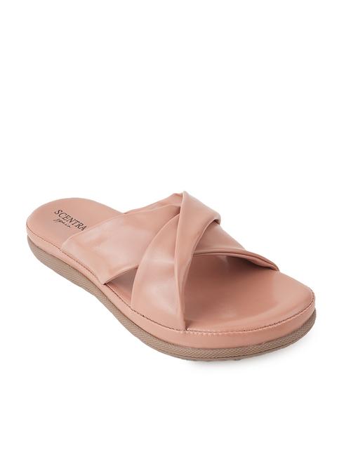 women peach slip on sandal - 21591388 - Very Small Image - 1