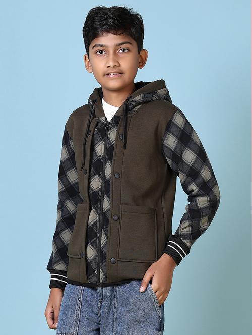 boys checks long sleeve regular jacket - 21593393 - Very Small Image - 1