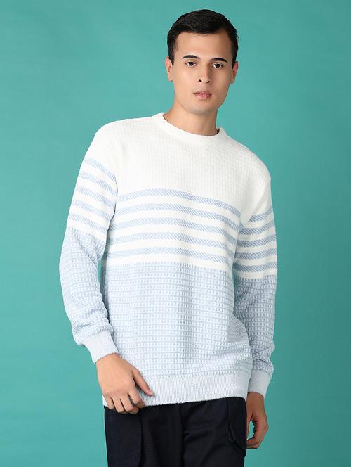 men striped long sleeve regular fit pullover  - 21593411 - Very Small Image - 1