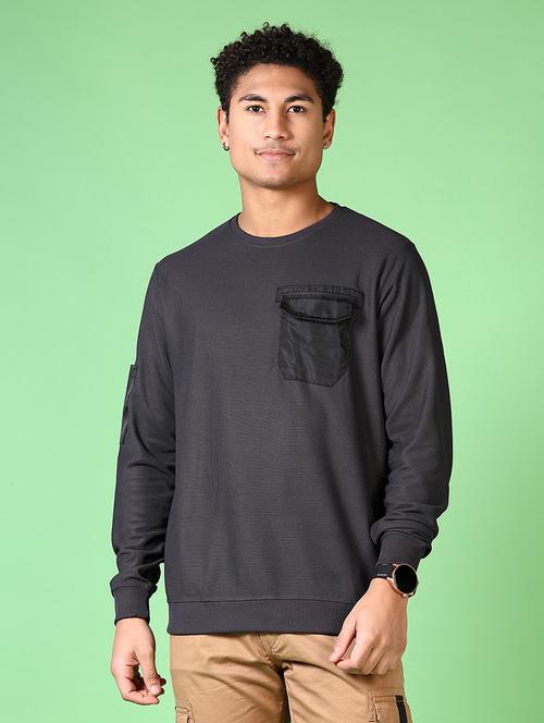 men round neck long sleeve sweatshirt - 21593449 - Very Small Image - 1