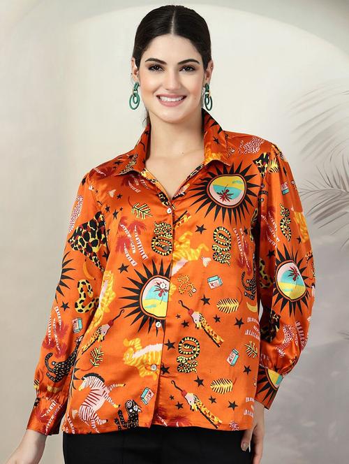 women collared printed regular shirt - 21594786 - Very Small Image - 1