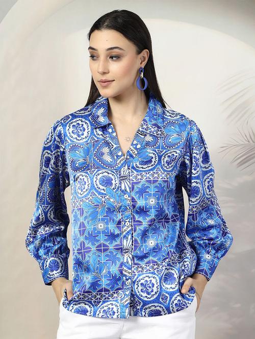 women collared printed regular shirt - 21594794 - Very Small Image - 1