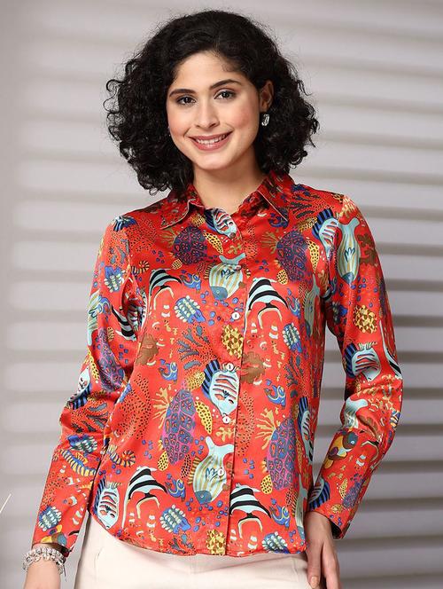 women collared printed regular shirt - 21594824 - Very Small Image - 1