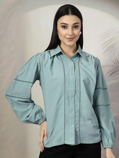 women long sleeve self-designed regular shirt - 21594857 - Very Small Image - 1