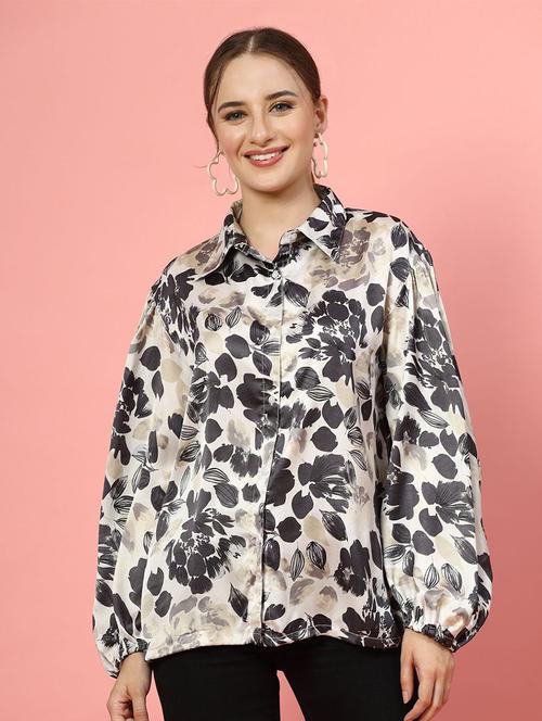 women long sleeve printed regular shirt - 21594898 - Very Small Image - 1