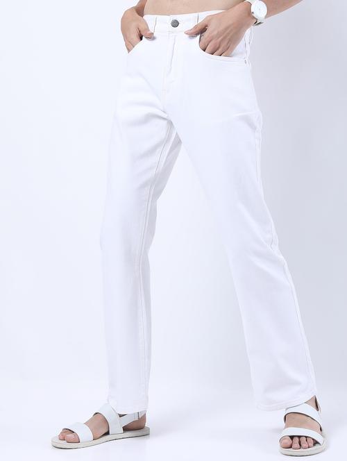 white cotton blend jeans - 21596135 - Very Small Image - 1