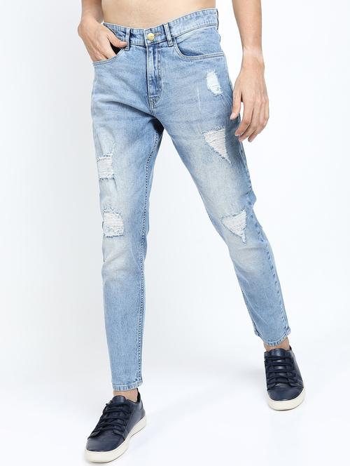 men distressed mid rise slim fit jean - 21596186 - Very Small Image - 1
