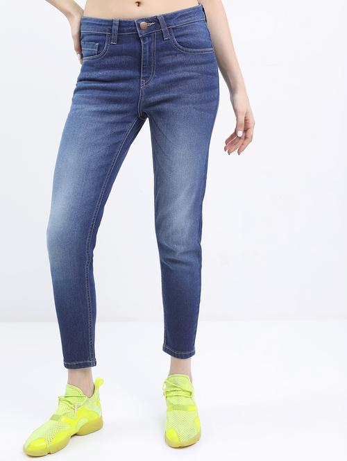 women solid mid rise slim fit jean - 21596306 - Very Small Image - 1