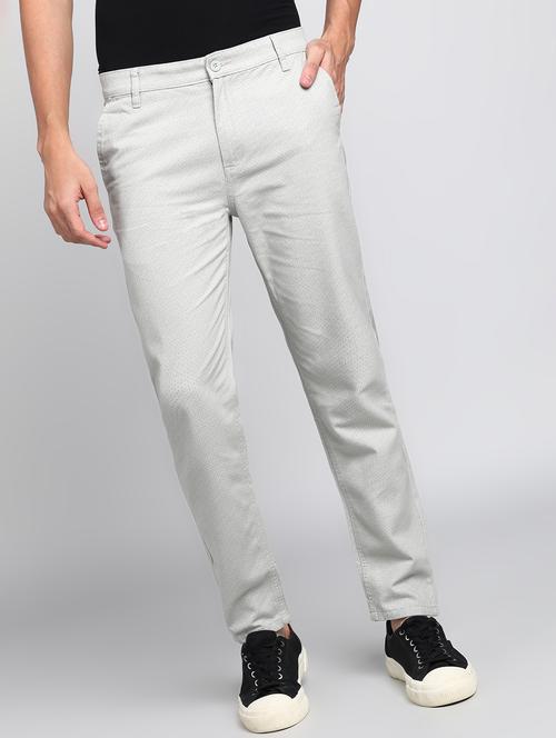 Men Printed Mid Rise Chinos Casual Trouser - 21596366 - Very Small Image - 1