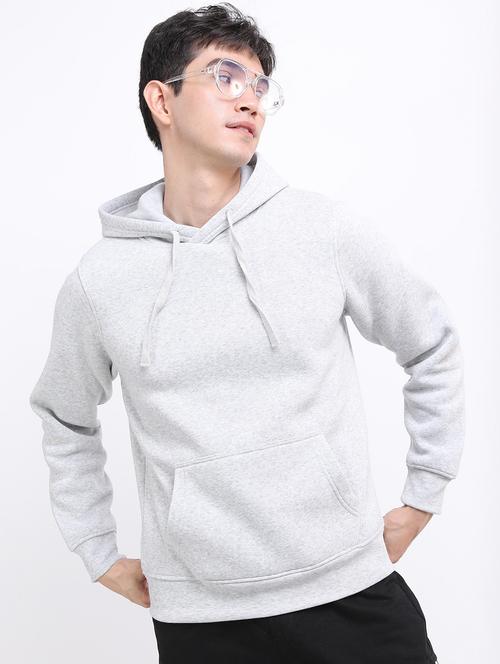 men plain hooded long sleeve sweatshirt - 21596449 - Very Small Image - 1