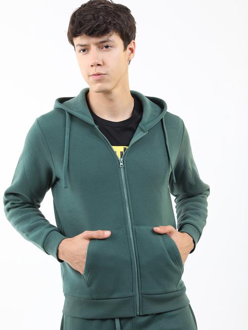 men plain hooded long sleeve sweatshirt - 21596458 - Very Small Image - 1