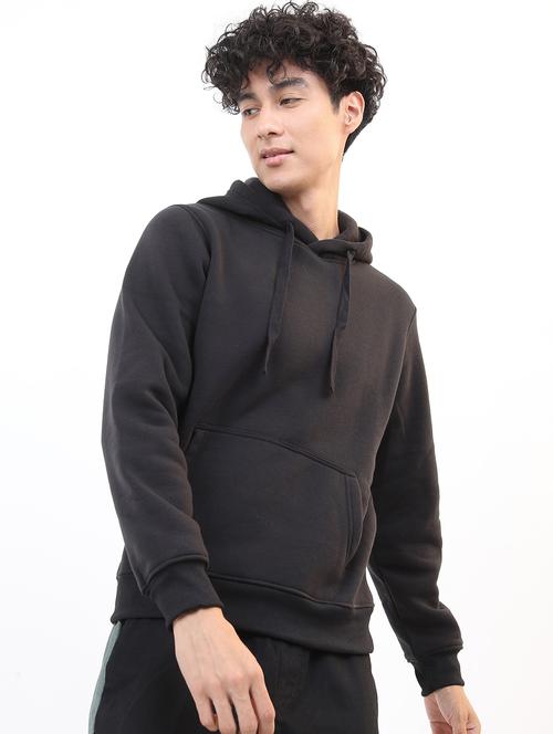men plain hooded long sleeve sweatshirt - 21596465 - Very Small Image - 1