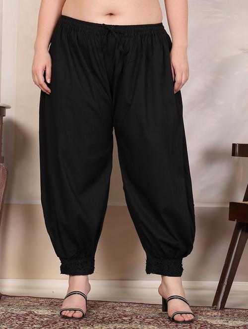 women black solid cotton salwar - 21596745 - Very Small Image - 1