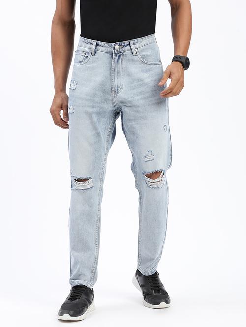 men light blue denim plain jean - 21597430 - Very Small Image - 1