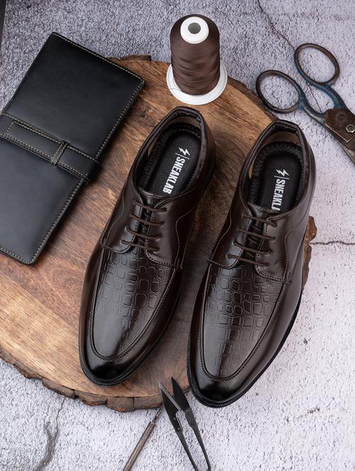 men brown lace-up derby - 21597455 - Very Small Image - 1